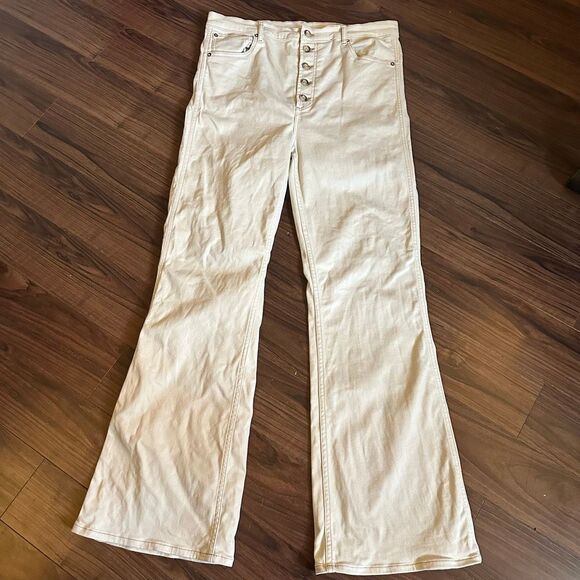 Boyish the Ricky flared cream buttonfly pants 32 - Picture 1 of 13